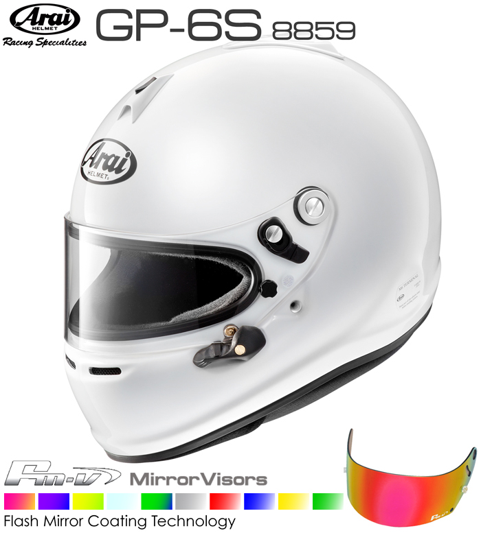 ARAI HELMET GP-6S 8859 with Fmv mirror visor set
