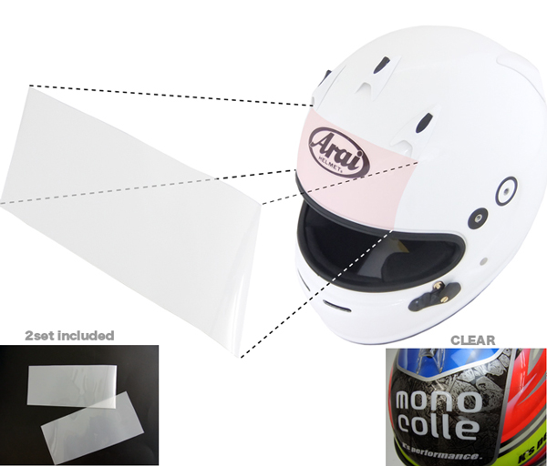 Helmet protection FILM 150mm x 80mm 2pcs