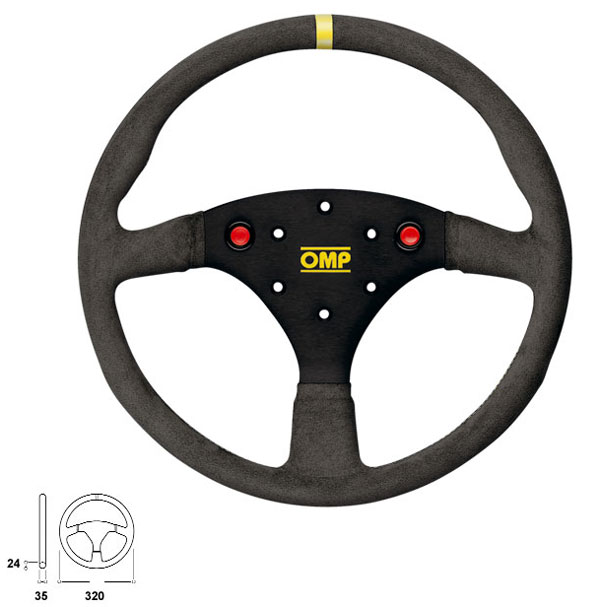 OD/1972/N OMP Formula Quadro Racing Steering Wheel 250X230mm Single Seater Race 