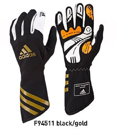 adidas kart xlt glove BLACK/METALLIC GOLD Size S - Click Image to Close