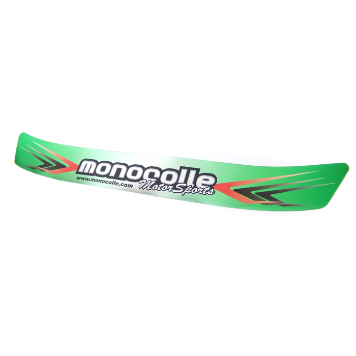 monocolle visor sticker chrome GREEN