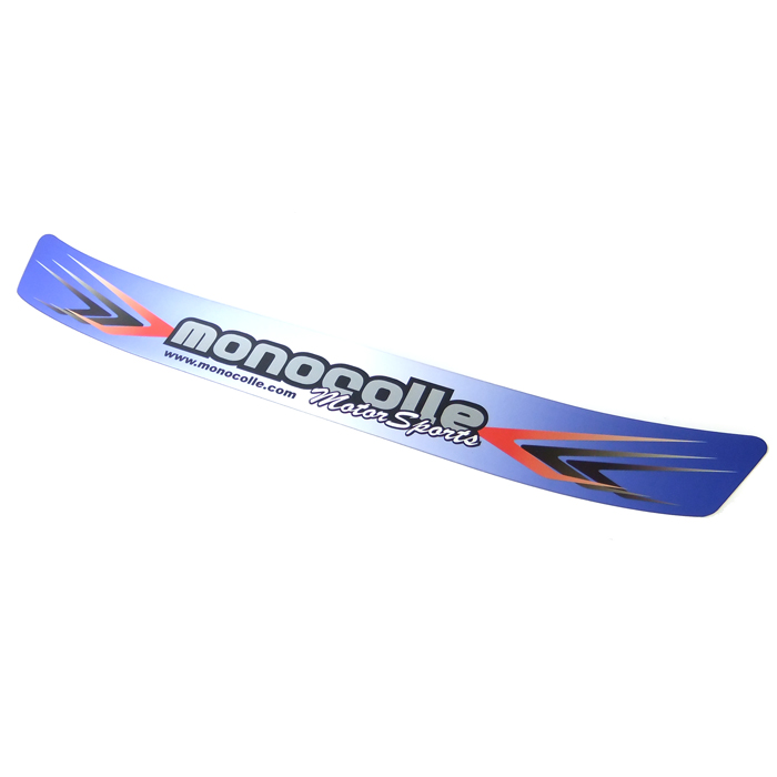 monocolle visor sticker chrome Blue