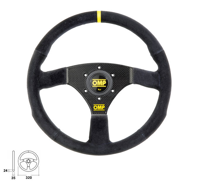 OMP STEERING WHEELS 320 CARBON S OD/2032/N - Click Image to Close