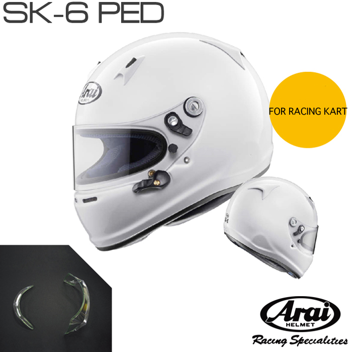 Arai SK-6 PED RACING KART HELMET SNELL K - Click Image to Close