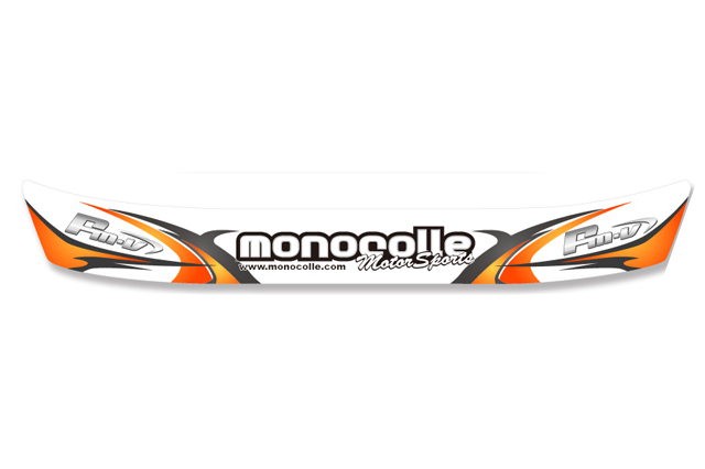 monocolle visor sticker SLASH ORANGE for arai GP6/GP5