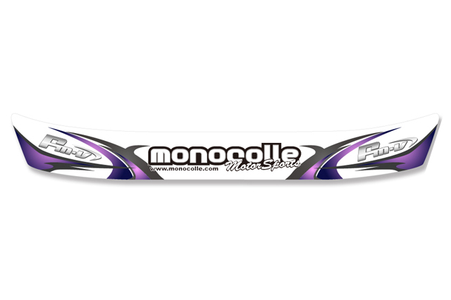 monocolle visor sticker SLASH PURPLE for arai GP6/GP5