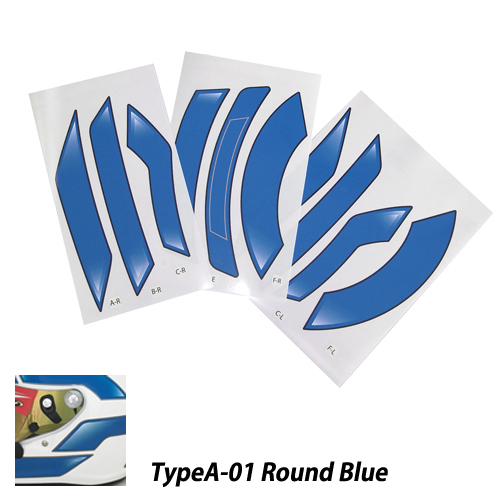 monocolle Original Sticker TYPE-A Blue01 For Stilo Helmet ST5CMR - Click Image to Close