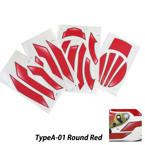 monocolle Original Sticker TYPE-A Red01 For Arai Helmet SK-6