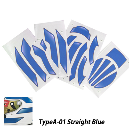 monocolle Original Sticker TYPE-A Blue02 For Arai Helmet SK-6 - Click Image to Close