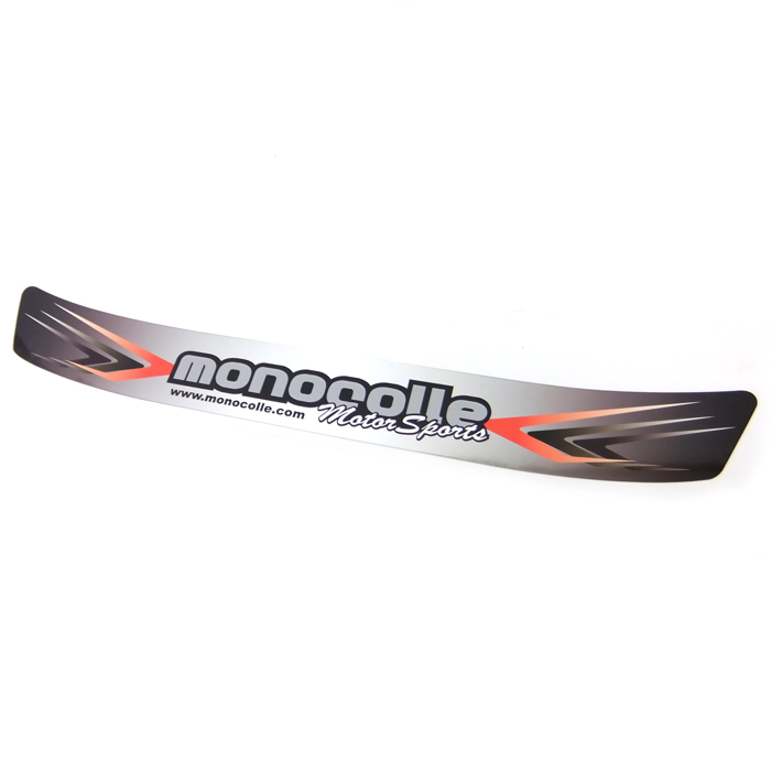 monocolle visor sticker chrome Black