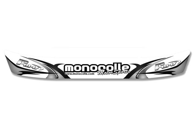 monocolle visor sticker SLASH BLACK for arai GP6/GP5